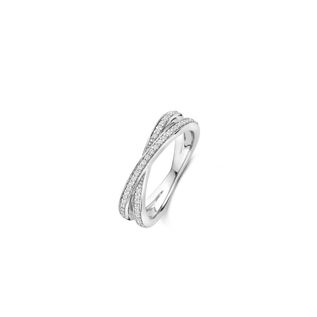 ①Own Light Mix Ring【#Casual】（Silver) Zirconia Crossover Ring - XS model – TI SENTO