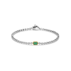 Baguette Tennis Bracelet Emerald Green – TI SENTO