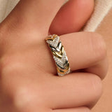 Vintage Zirconia Chain Ring