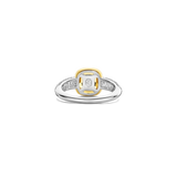 Yellow Zirconia Cushion Ring
