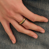 Black Zirconia Crossover Ring - S model