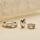 Double Ring with stone