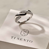 Twisted Zirconia Ring