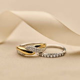 Twisted Zirconia Ring
