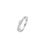 Zirconia Crossover Ring with stone