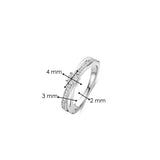 Zirconia Crossover Ring with stone