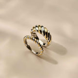 Twisted Bicolor Ring - L model