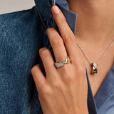 Twisted Zirconia Ring
