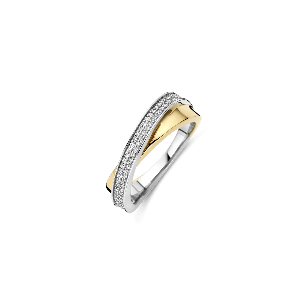 Sentio Rings Zirconia Crossover Ring – TI SENTO