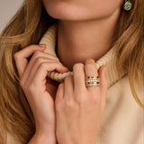 Classic Layered Zirconia Ring - L model