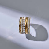 Classic Layered Zirconia Ring - L model