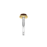 Smokey Brown Zirconia Cushion Ring