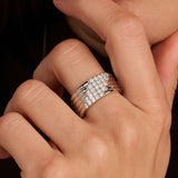 Stardust Zirconia Layered Ring - L model