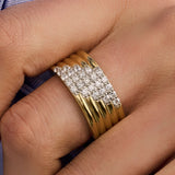 Stardust Zirconia Layered Ring - L model