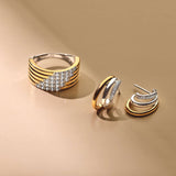 Stardust Zirconia Layered Ring - L model