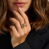 Double Cushion Ring Yellow