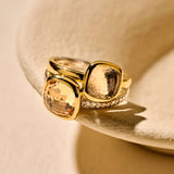 Double Cushion Ring Yellow