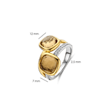 Double Cushion Ring Yellow