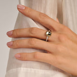 Zirconia Cushion Ring Yellow