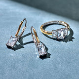 Rectangular Triple Zirconia Ring