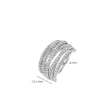 Stardust Zirconia Crossover Ring - L model