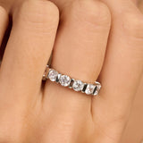 Contrast Tennis Ring Silver