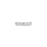 Contrast Tennis Ring Silver