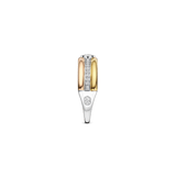 Contrast Tricolor Zirconia Ring