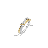 Contrast Knot Twisted Zirconia Ring