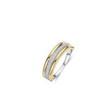 Triple Band Zirconia Ring Gold Vermeil