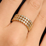 Layered Round Zirconia Ring