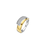 Contrast Twisted Zirconia Ring