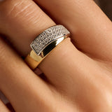 Contrast Twisted Zirconia Ring