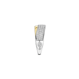 Contrast Twisted Zirconia Ring