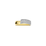 Contrast Twisted Zirconia Ring