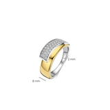Contrast Twisted Zirconia Ring