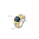 Blue Cushion Structure Ring
