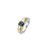 Blue Cushion Zirconia Ring