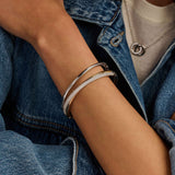 Tricolor Zirconia Bangle