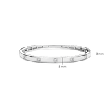 Classic Zirconia Bangle Silver