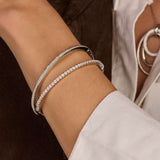 Classic Zirkonia Bangle Silver