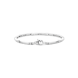 Classic Rectangular Zirconia Bangle Silver
