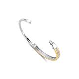 Contrast Tricolor Zirconia Bangle