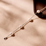 Pearl Charm Bracelet Silver