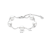 Pearl Charm Bracelet Silver