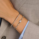 Oval Zirconia Bracelet Silver