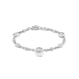 Oval Zirconia Bracelet Silver