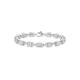 Zirconia Link Bracelet Silver