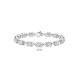 Zirconia Link Bracelet Silver