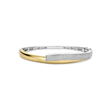 Contrast Twisted Zirconia Bangle